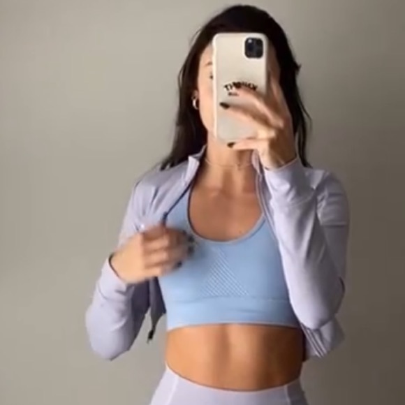 Alphalete trace jacket in purple dove - Picture 12 of 17